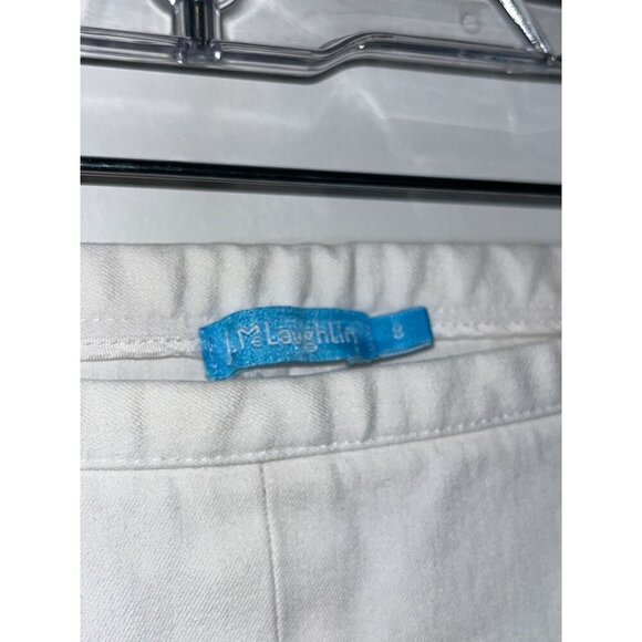 J.McLaughlin Cream Straight Leg Mid-Rise Zip closure Women's Pants Size 8 - Picture 7 of 11